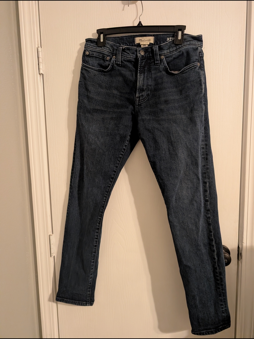 Madewell Men's Slim Straight Jeans - Dark Wash Blue
